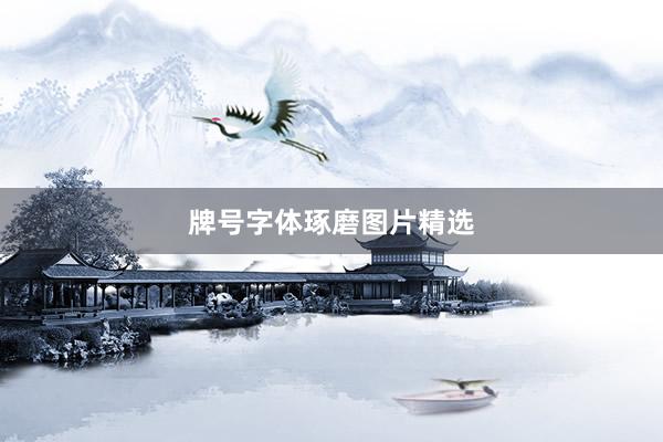 牌号字体琢磨图片精选